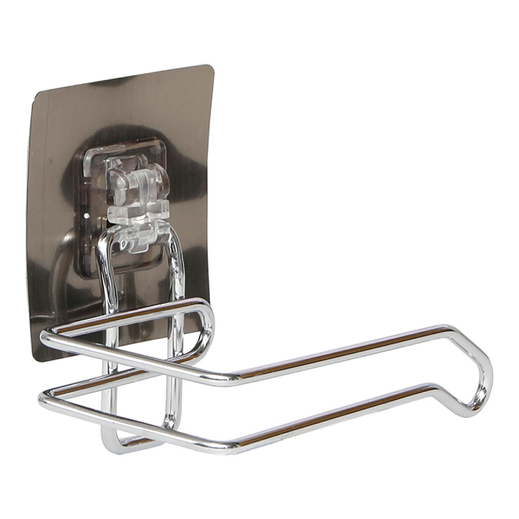 Dérouleur papier wc adhésif chrome 13x10.5x8cm