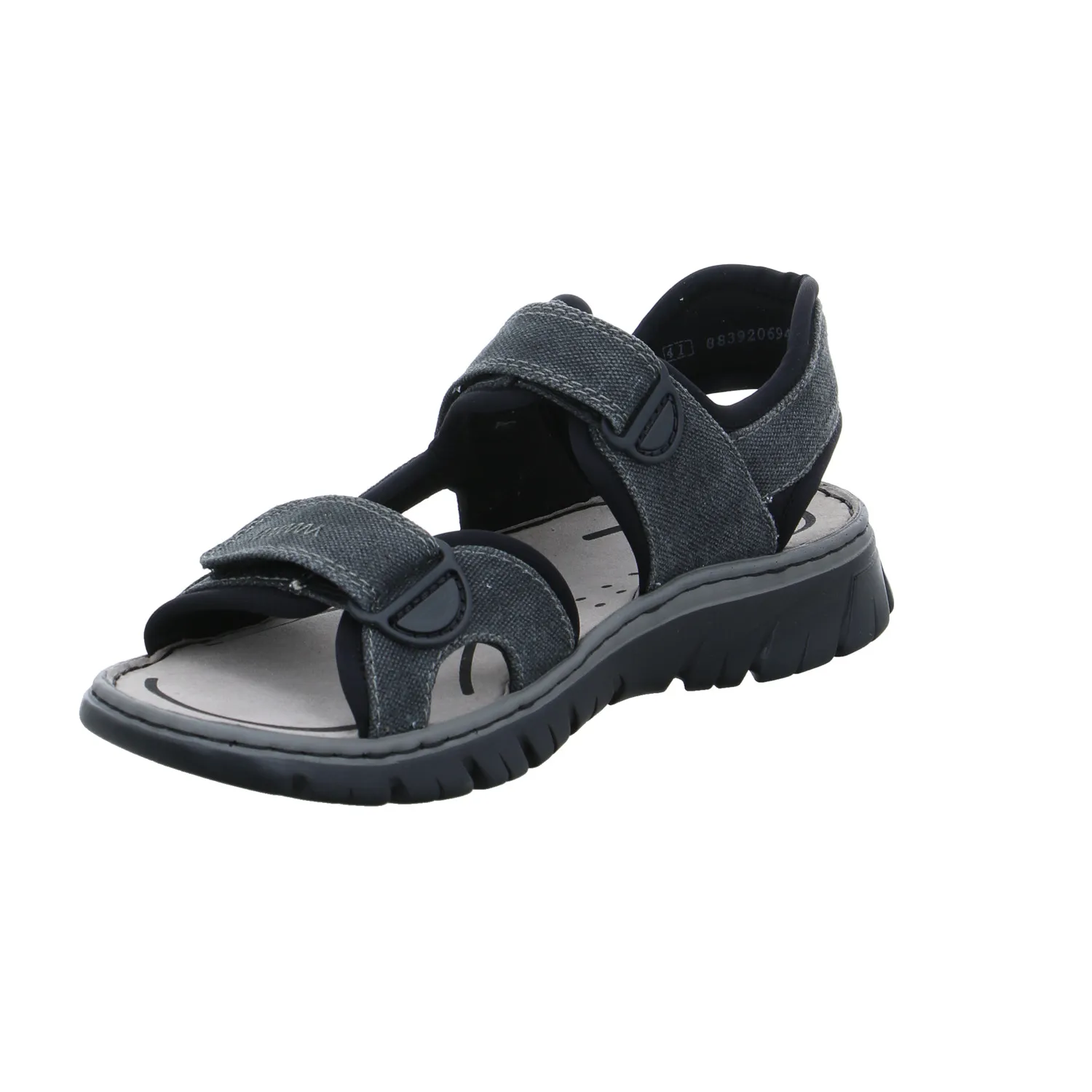 RIEKER Sandale Grau Lederimitat