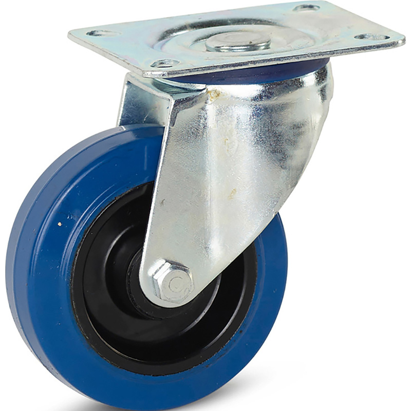 Zwenkwiel rubber 100mm - 100kg draagvermogen *