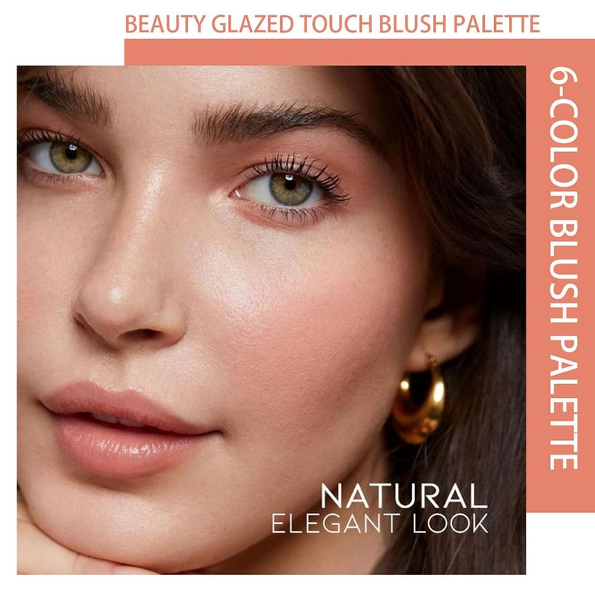 BEAUTY GLAZED - 6 kleuren blushpalet
