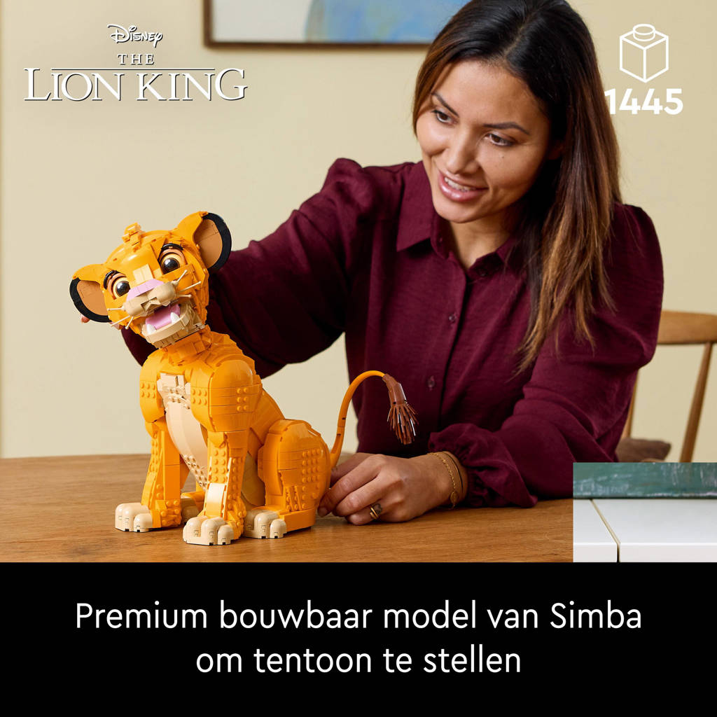 Lego Simba is een leuke bouwervaring en een geweldJonge Simba de Leeuwenkoning Decoratie Bouwpakket voor Volwassenen 43247
