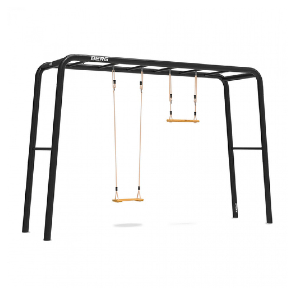 Portique large tt (balançoire en bois + trapeze)