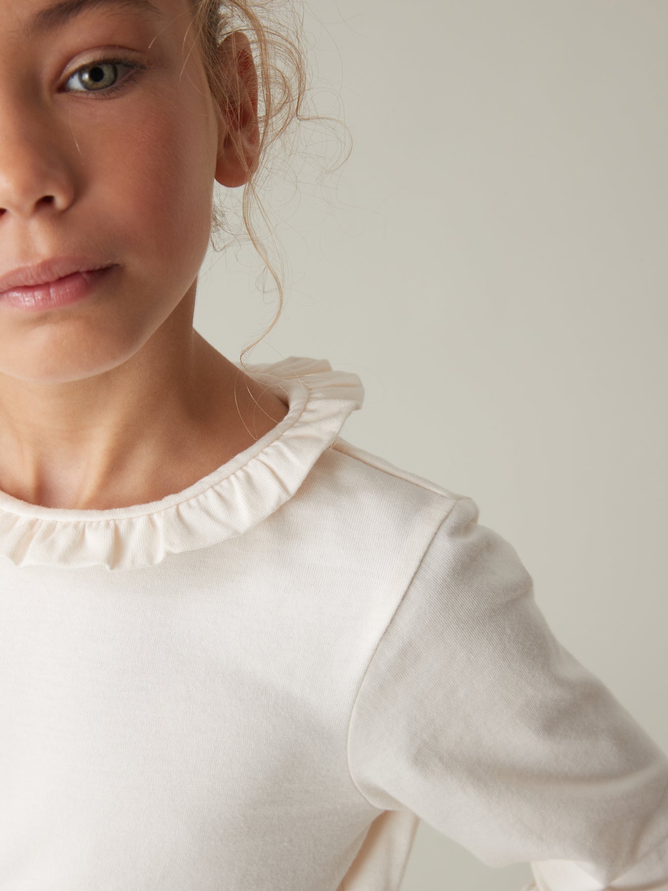 T-shirt Fille col montant - Coton bio