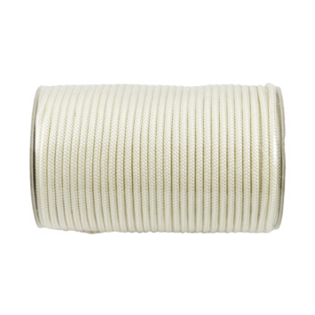 Ledent gevlochten touw wit nylon 5 mm 50 m