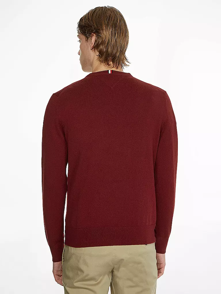 TOMMY HILFIGER Pullover dunkelrot