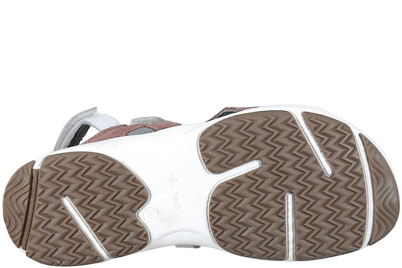 NEW FEET SANDAL I HVIDT GLAT SKIND