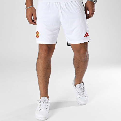 Short Jogging A Bandes Manchester United HR3678 Blanc