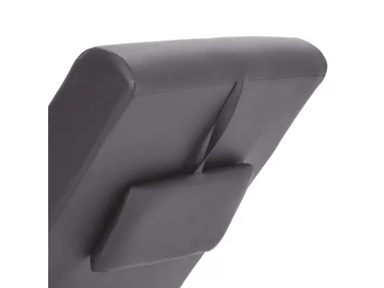 Prolenta Premium - Chaise longue de massage avec oreiller gris similicuir