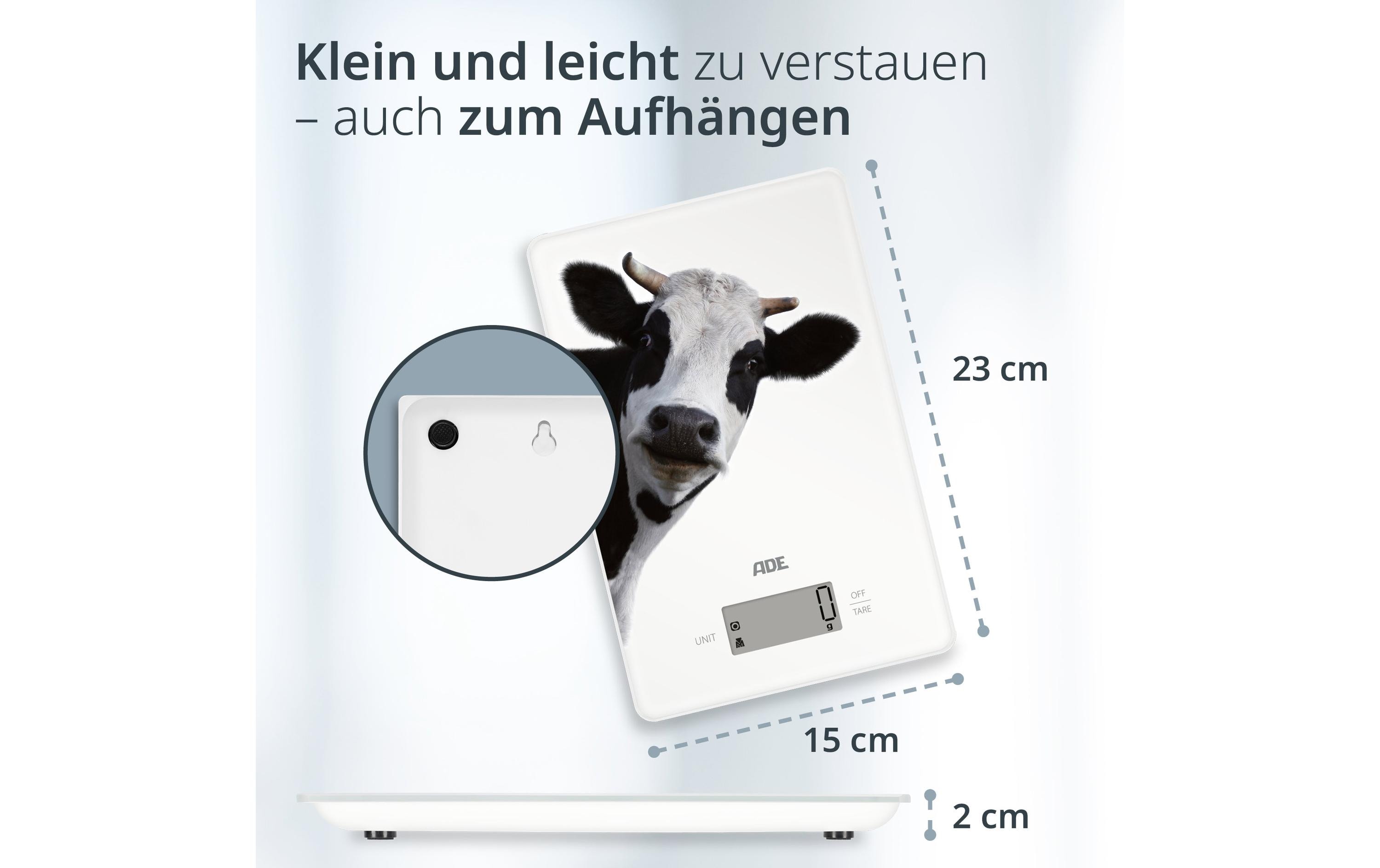 Küchenwaage Inka digital Motivdruck KuhDigitale Küchenwaage Inka