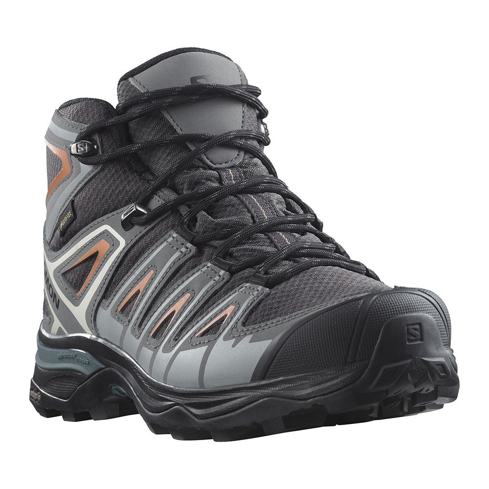 Salomon X ULTRA PIONEER MID GTX - Chaussures randonné Femme magnet/quiet shade/coral gold