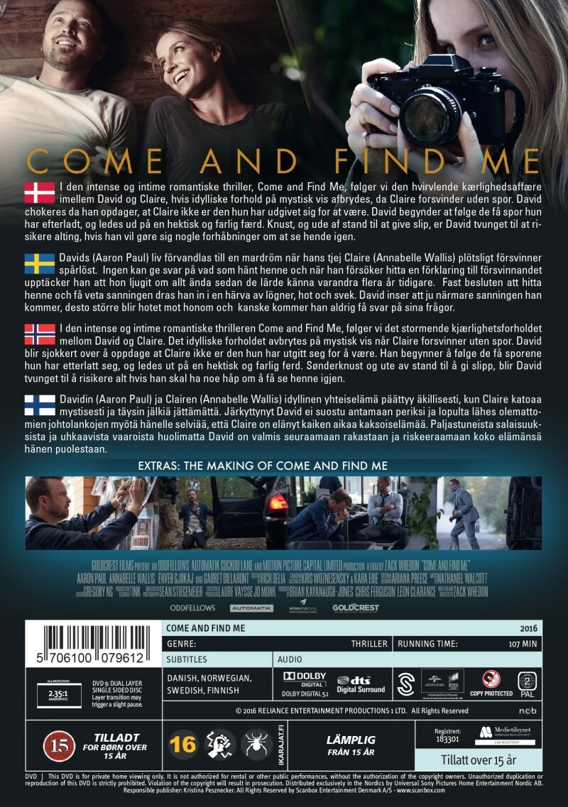 Come And Find Me - DVD