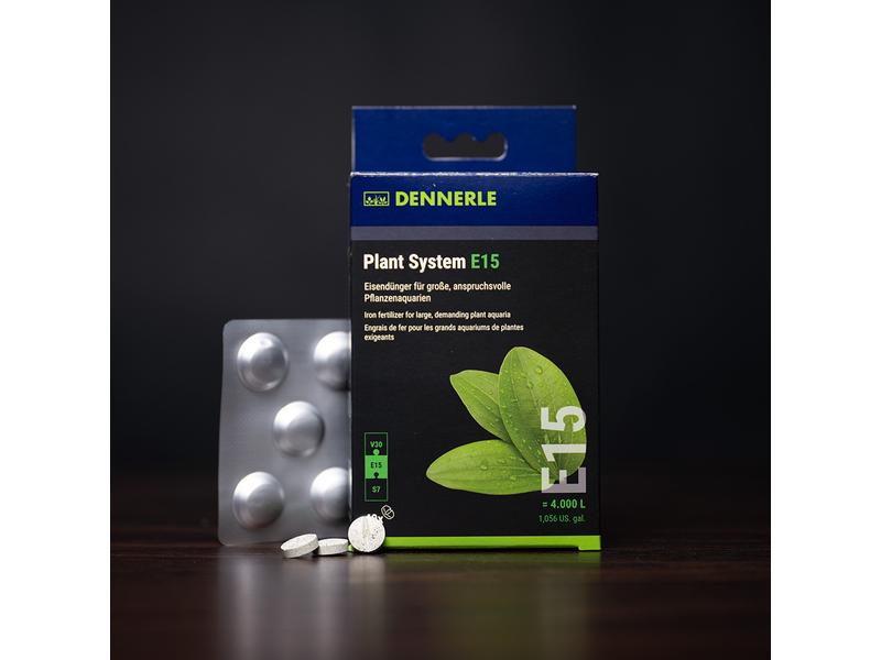 Dennerle Pflanzendünger Plant System E15, 100 Stück Eisen-Düngetabletten für grosse, anspruchsvolle Pflanzenaquarien