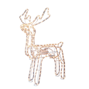 Christmas Goods kerstdecoratie bewegend rendier figuur LED verlichting 70 x 83 cm