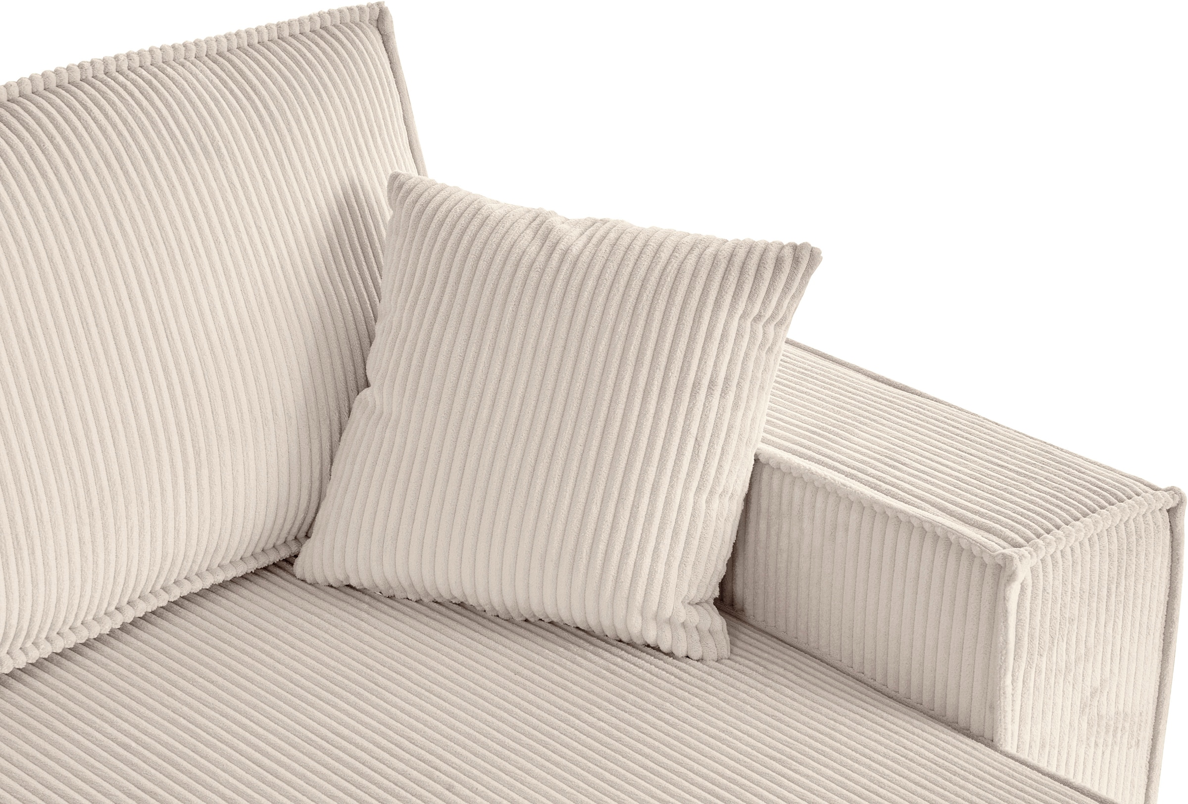 GOODproduct Wohnlandschaft »CASSI, 311 cm, U-Form, Schlafsofa, Bettkasten, Boxspringfederung, Cord« Schlaffunktion (133/270cm), Bettkasten, Seitentaschen, Cord-Bezug