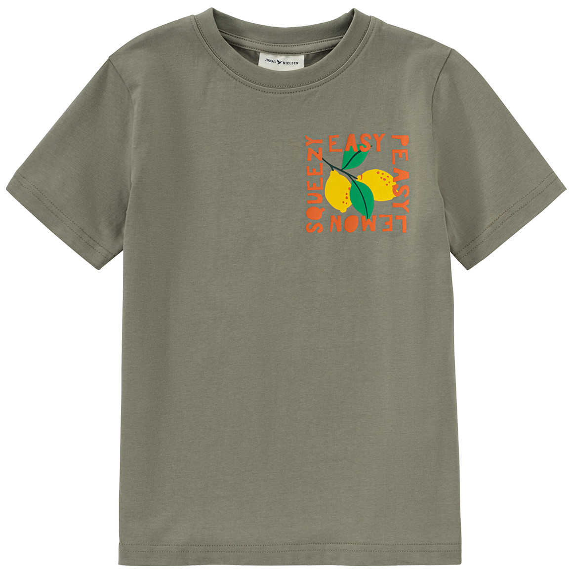 Jonas Nielsen Jungen T-Shirt mit Backprint oliv