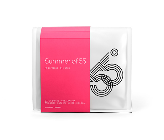 55 Degrees - Summer of 55 Filterkaffee - 250 g Ganze Bohne