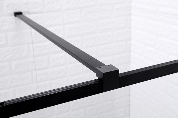 Saniclear Nero 90x90 douchecabine 8mm anti-kalk mat zwart 90cm