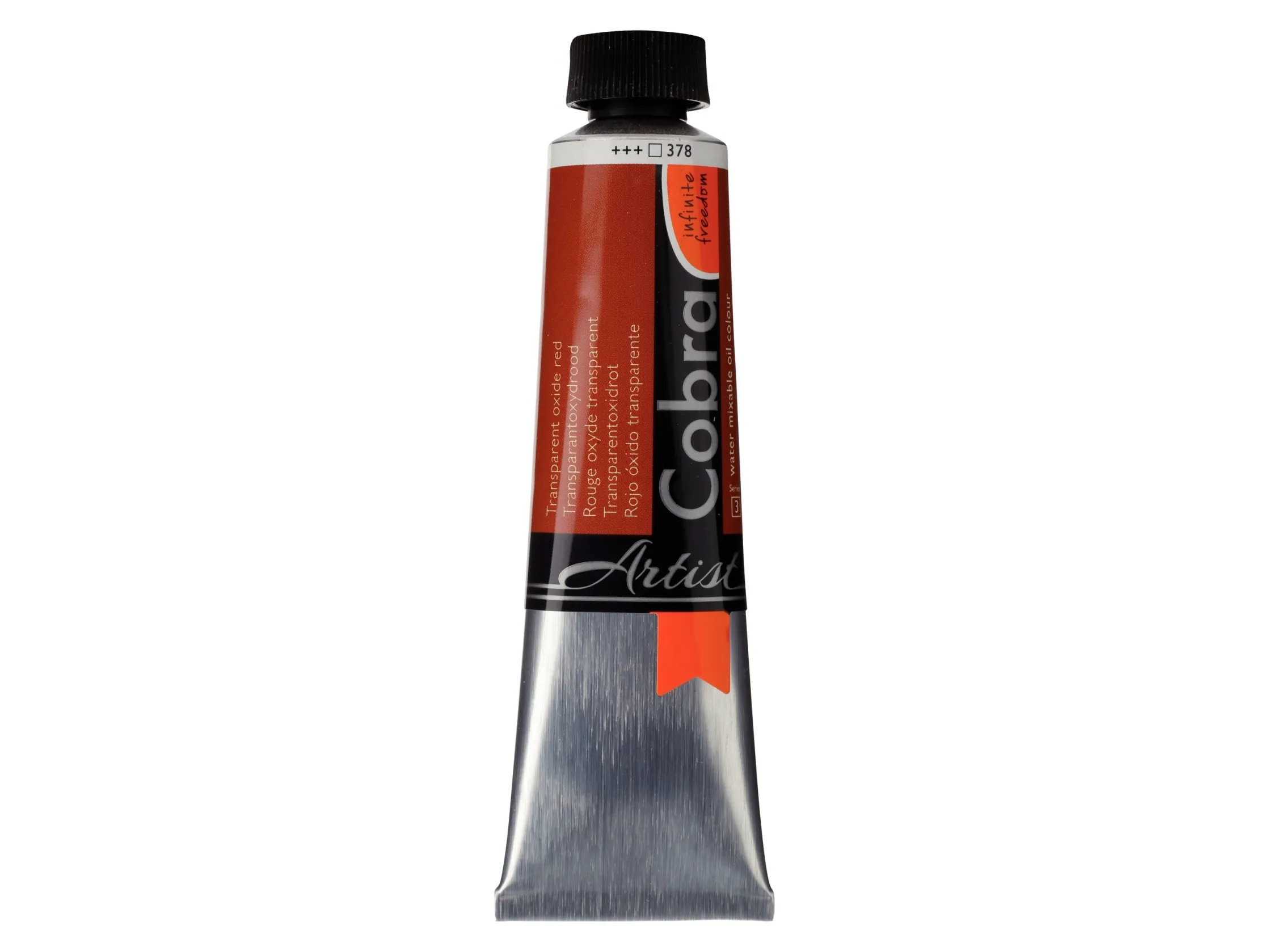 Cobra Artist Water-Mixable Oil Colour Tube Transparent Oxide Red 378
