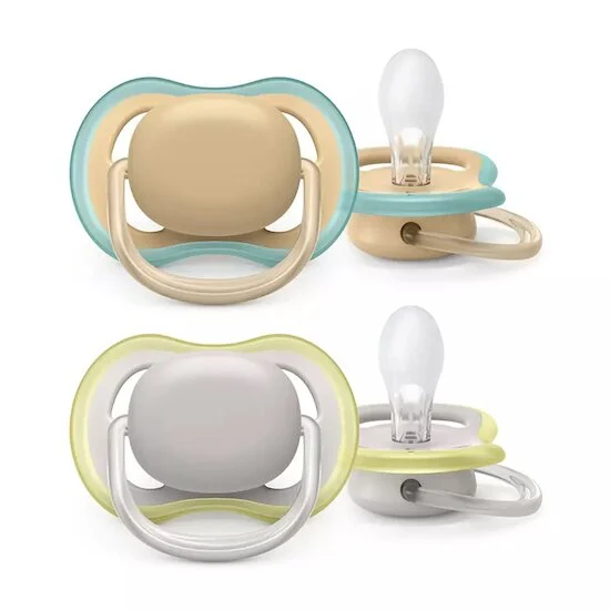 Lot de 2 sucettes Ultra Air   Beige / Gris        0 - 6 mois   de               Philips AVENT