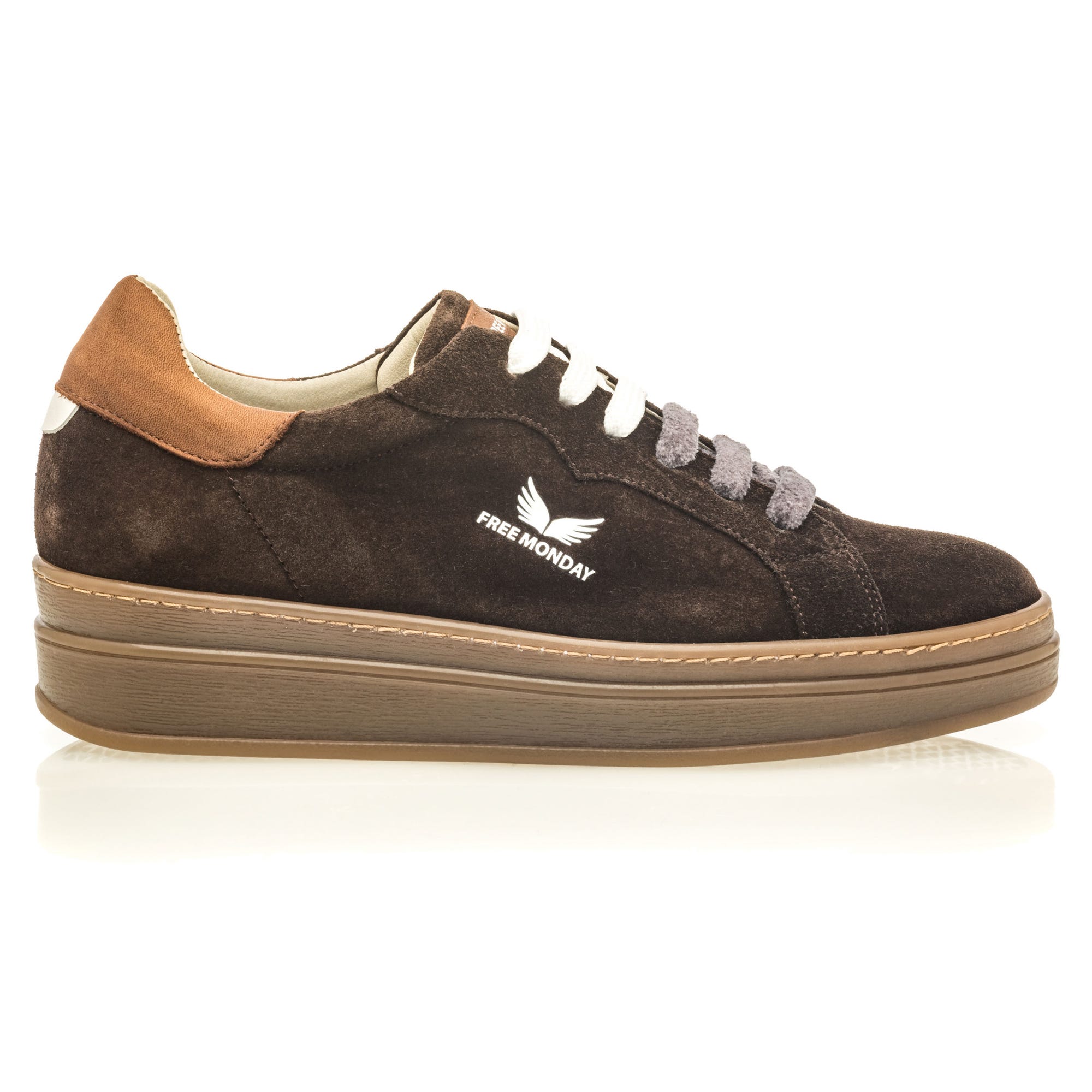 Baskets basses Femme en cuir marron