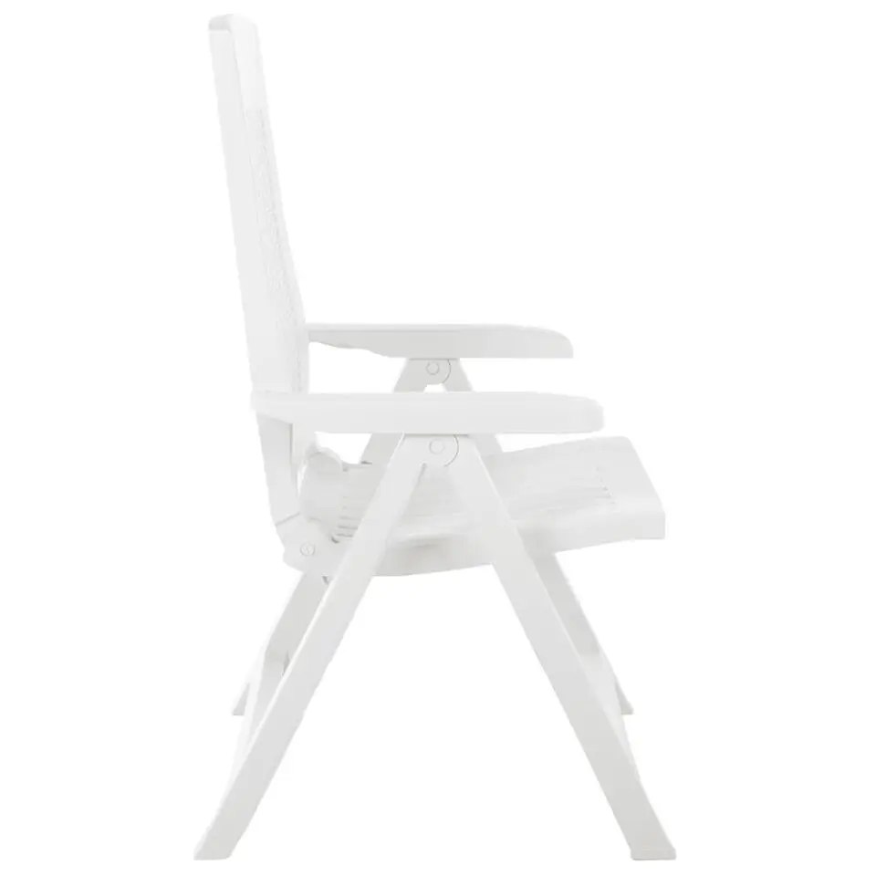 vidaXL - Tuinstoel - Wit - Kunststof - 2 stuks
