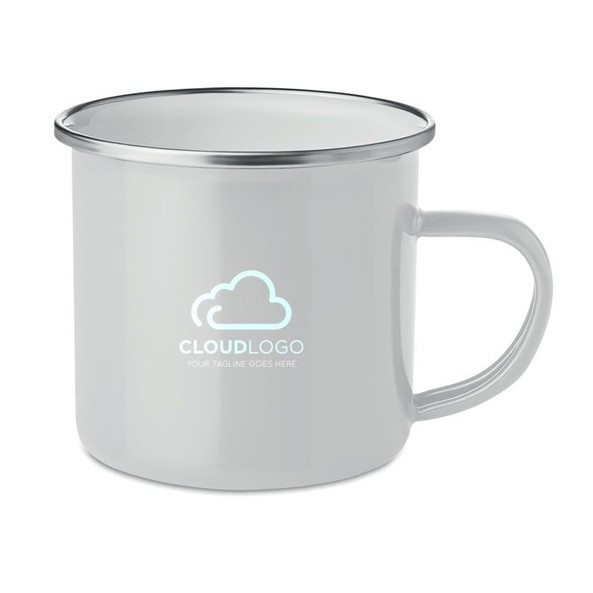 GiftRetail MO9756 - PLATEADO Tasse en métal émaillé