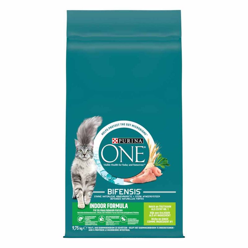 PURINA ONE Chat d'Intérieur dinde, céréales complètes
