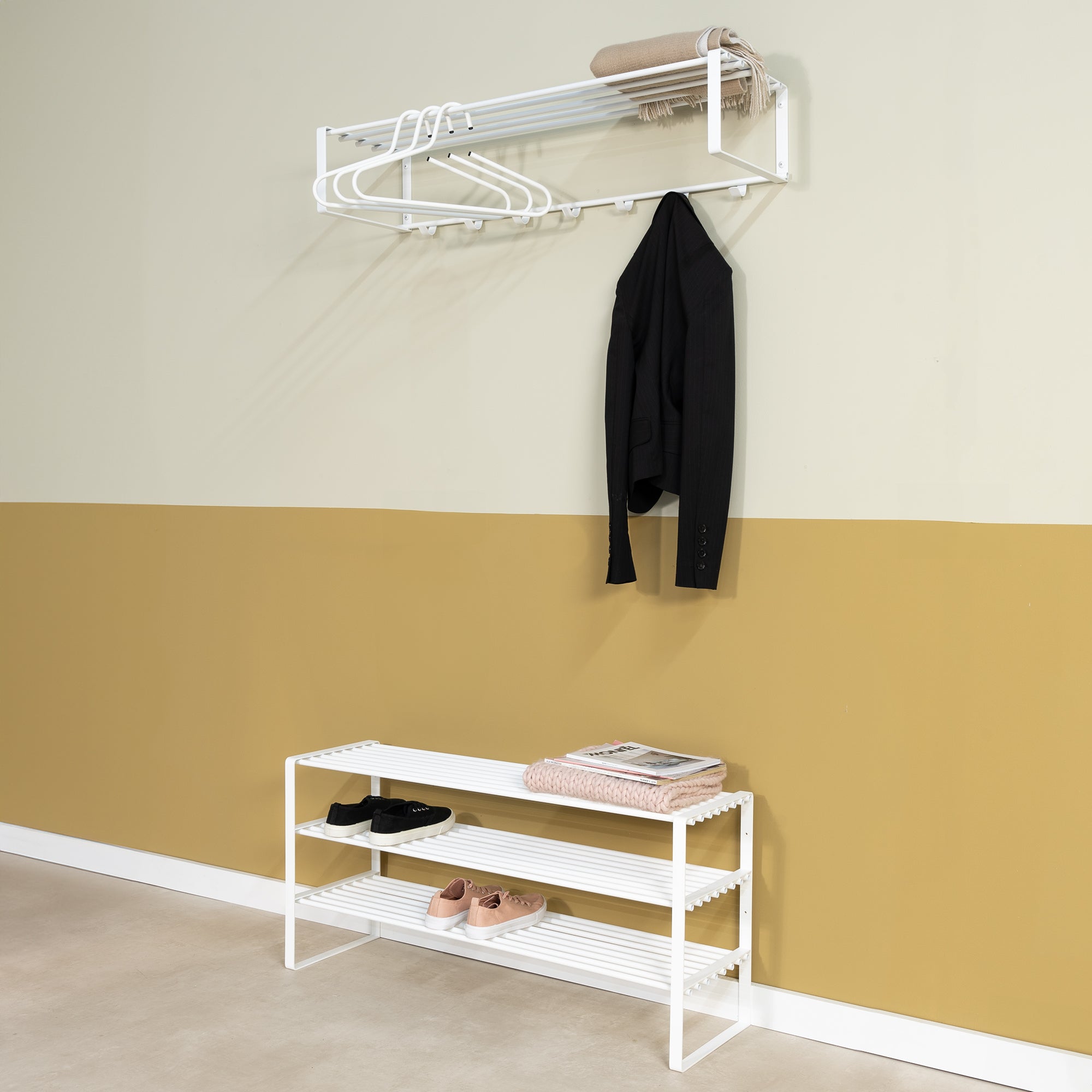 Spinder Design schoenenrek Rex SR 2 - Wit - 100 cm