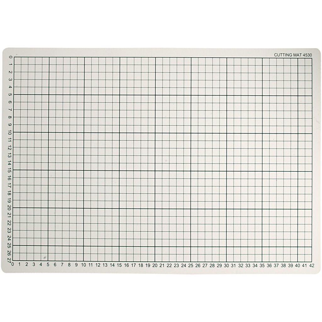 Snijmat Rubber met Rasterlijnen, 30x45cm