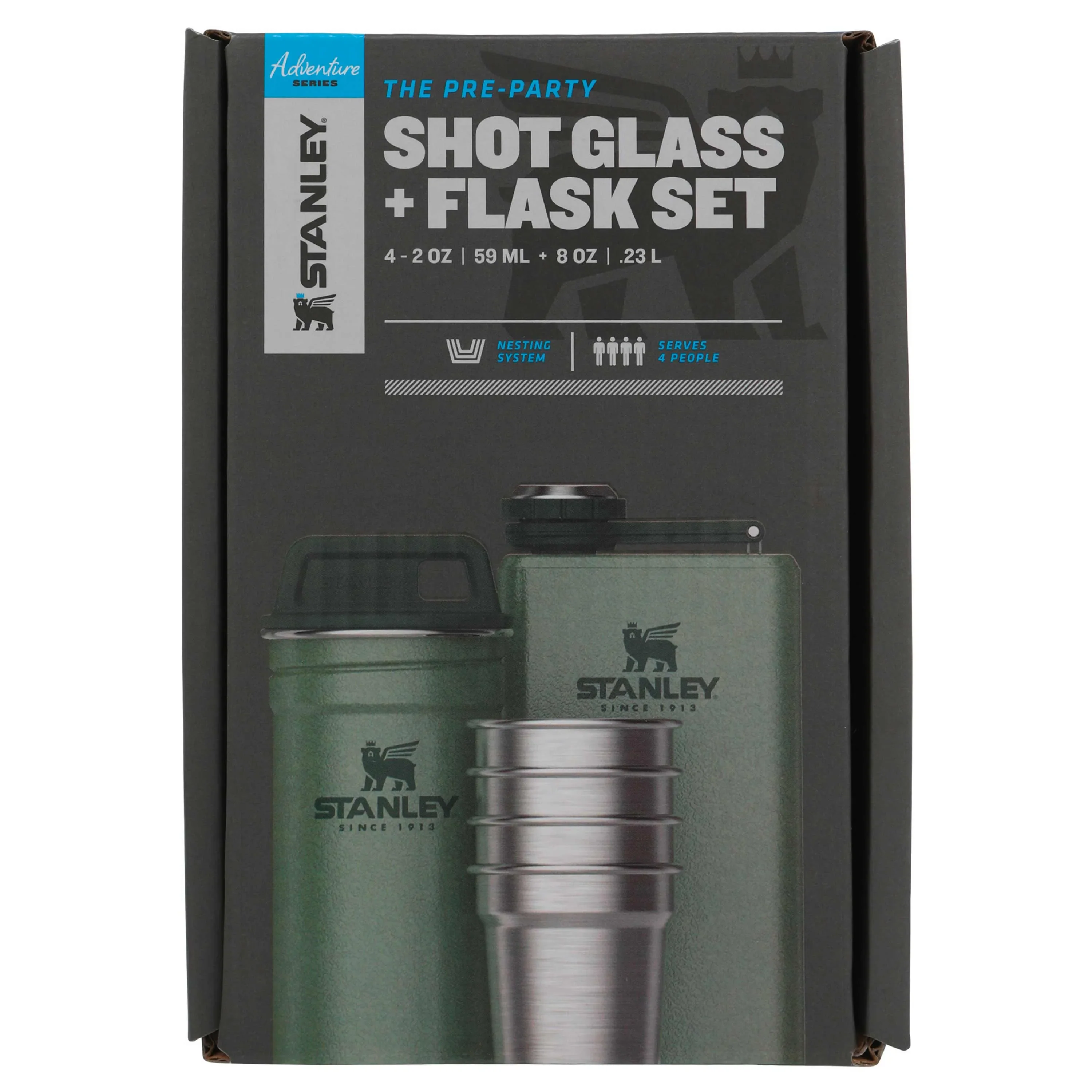 Stanley -  Flachmann und Schnapsgläser Set 0.236 L