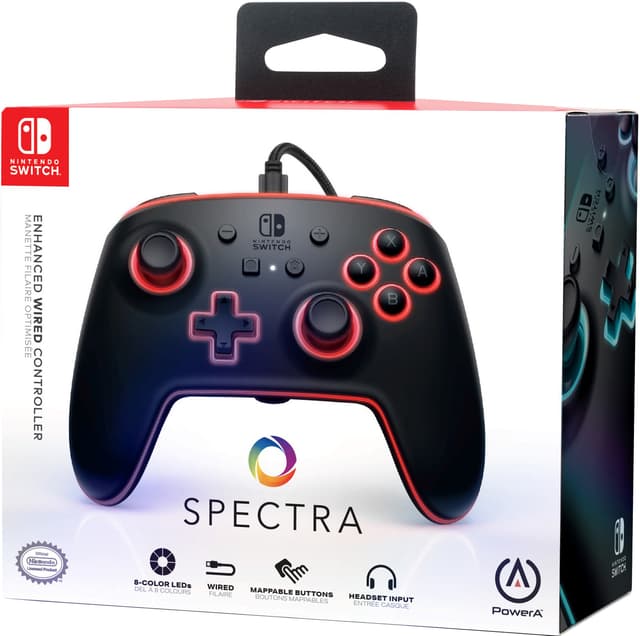 PowerA Enhanced Wired controller Spectra til Nintendo Switch (Sort)
