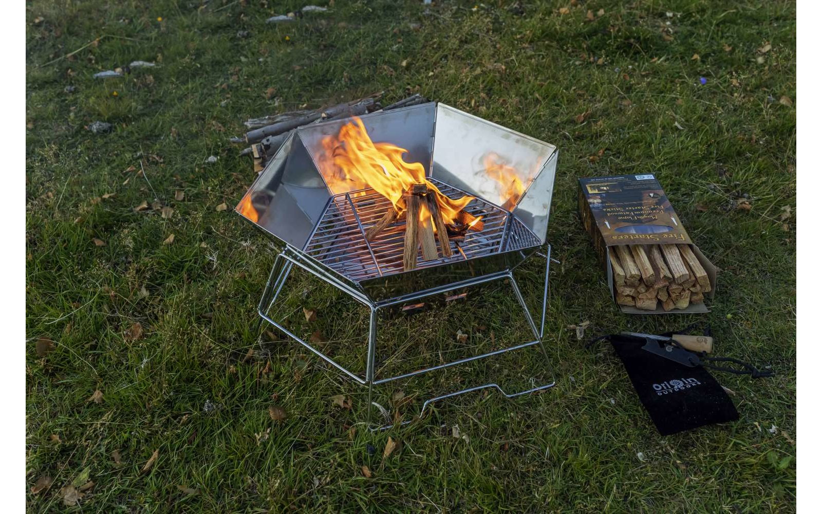 Origin Outdoors Hexagon Grill und Feuerschale 40 x 45 cm