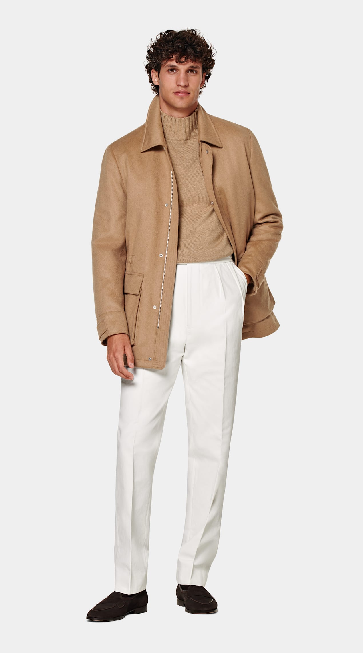 Saharienne garnie de duvet marron moyen