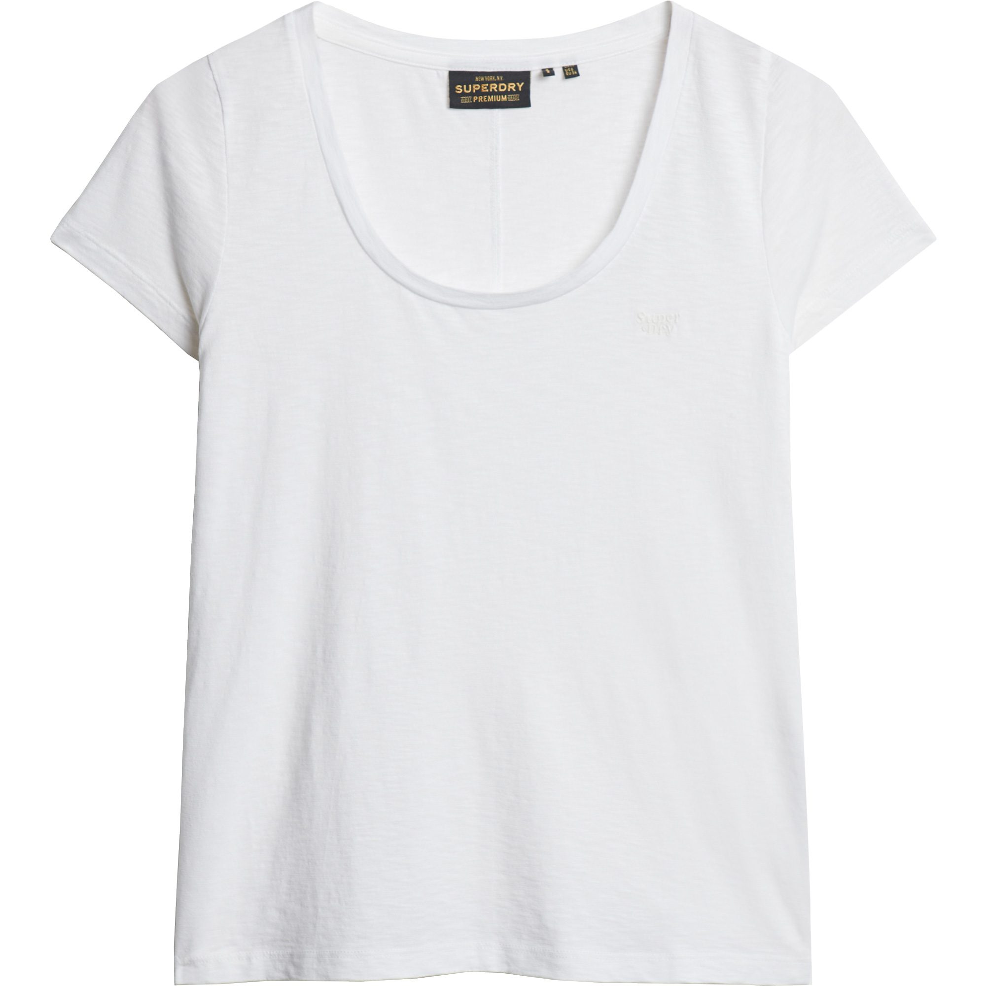 Superdry Scoop Neck T-Shirt Damen optic