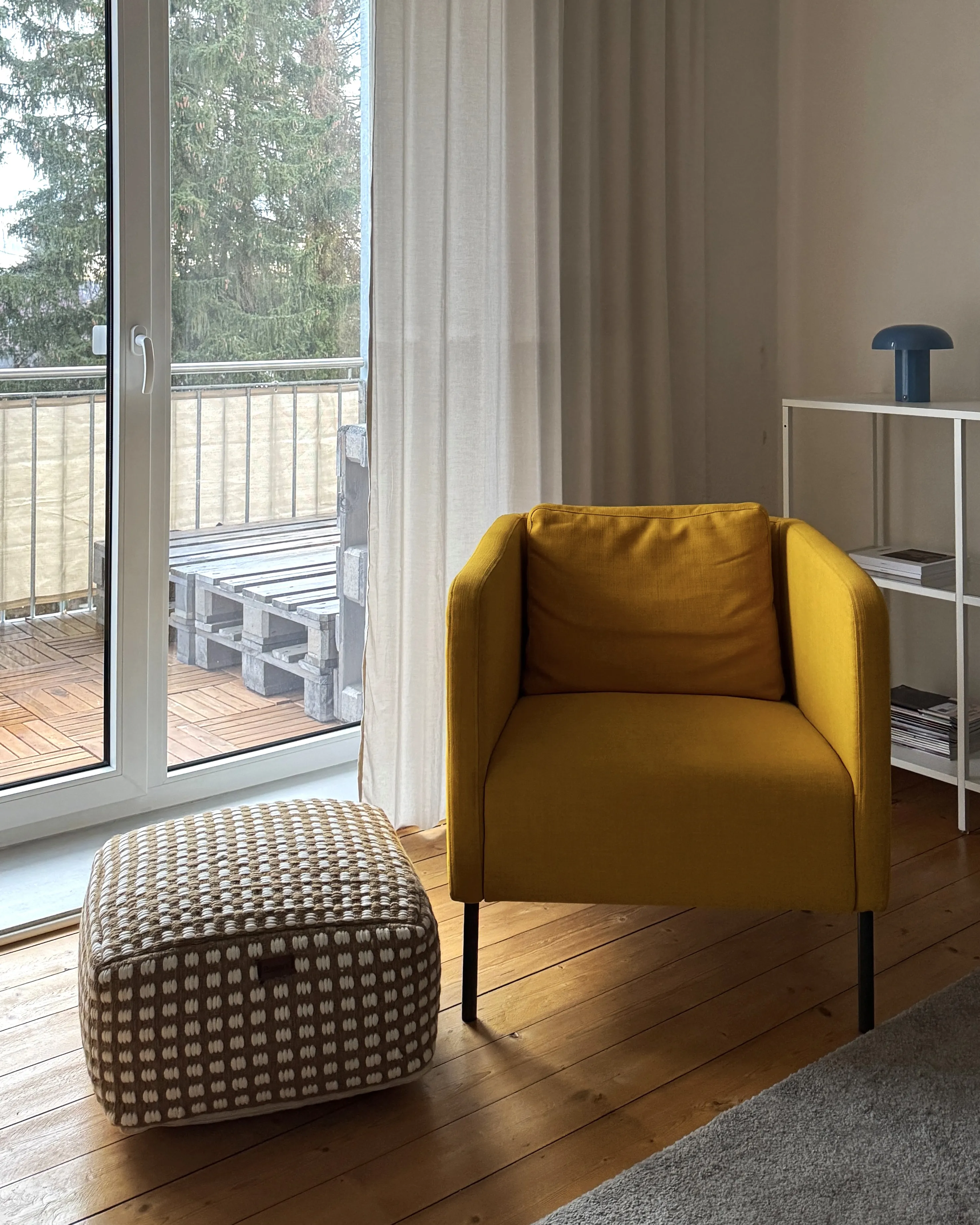 Poef CHILAR Katoen Beige