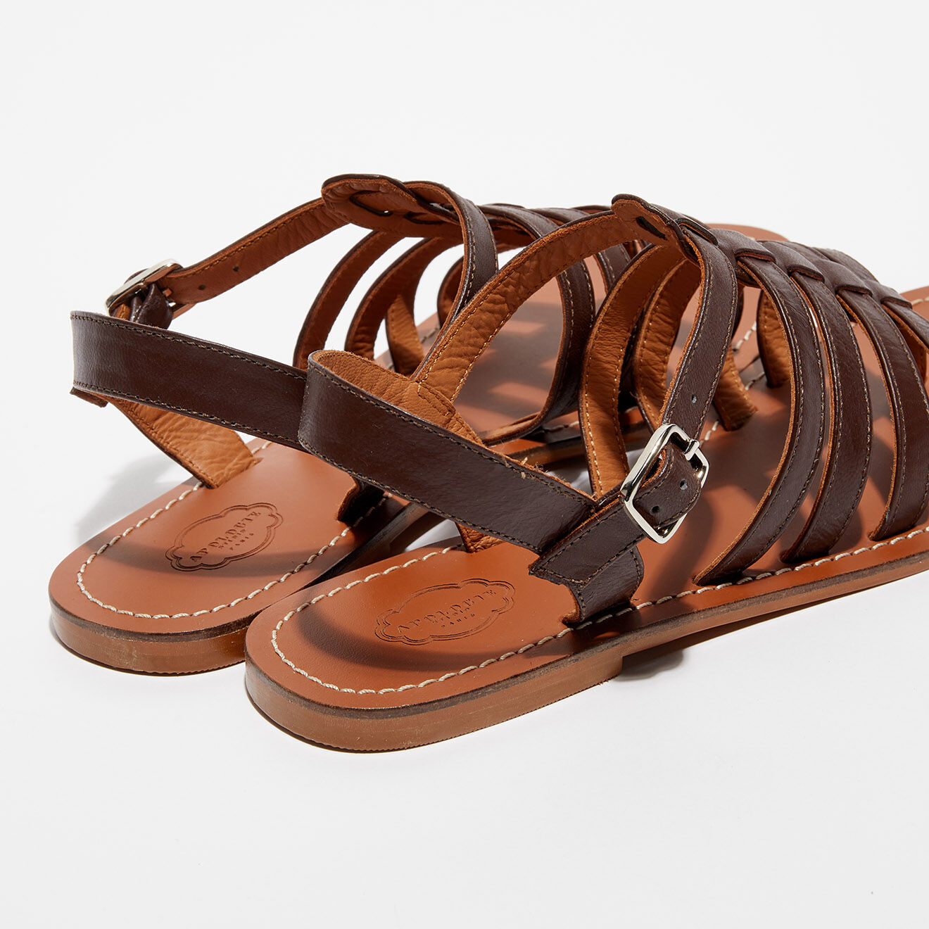 Apologie Studio Sandales en Cuir Sophie marron
