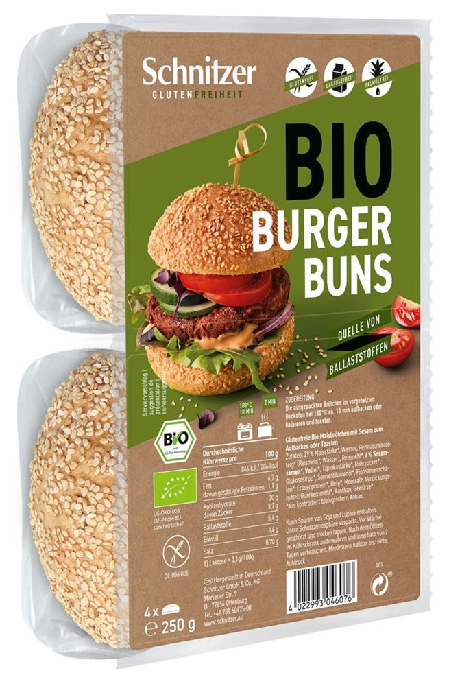 Schnitzer Bio Hamburger Buns Box 250 g