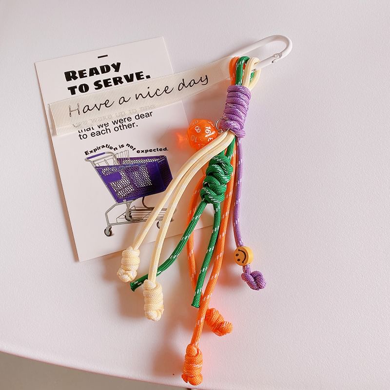 hemewlom - Smiley Knot Strap Bag Charm Sleutelhanger