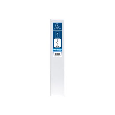 Exacompta Kreacover - Classeur à anneaux personnalisable - Dos 40 mm - A4 Maxi - pour 225 feuilles - blanc - 2 pochettes extérieures