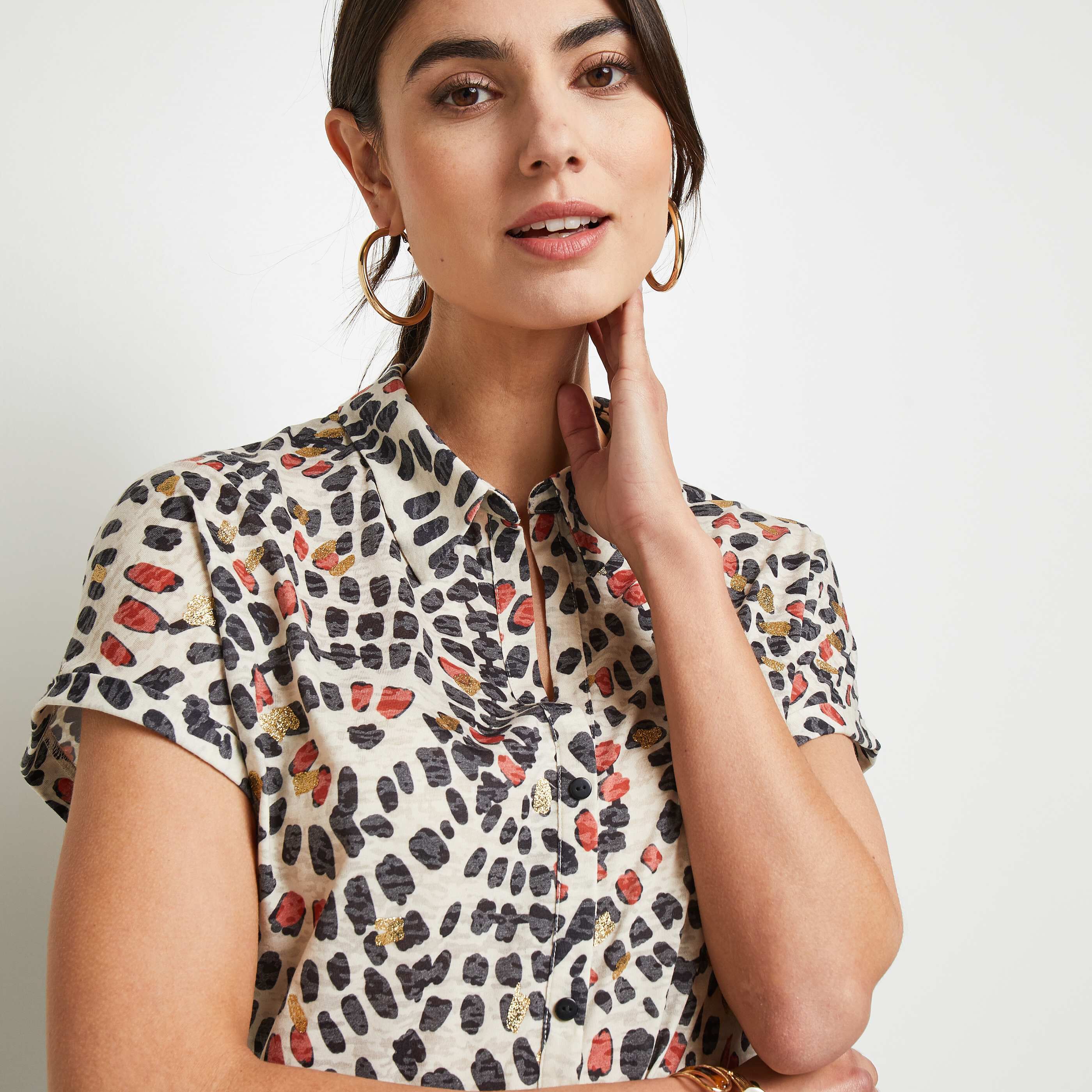 Tshirt imprimé femme - BEIGE