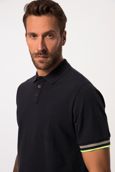 Poloshirt, Halbarm, Piqué, Streifenbündchen, bis 8 XL