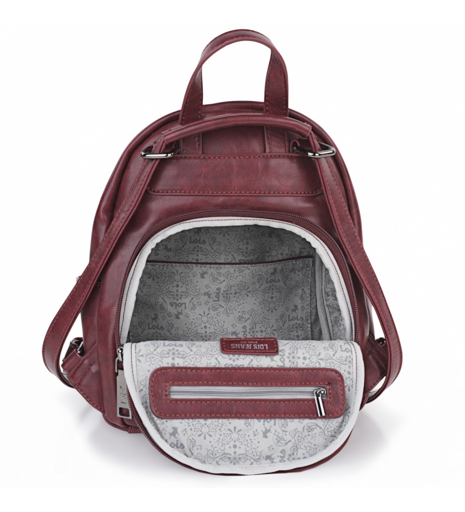 Mochila antifurto Lois vermelha - 23x27x11cm -
