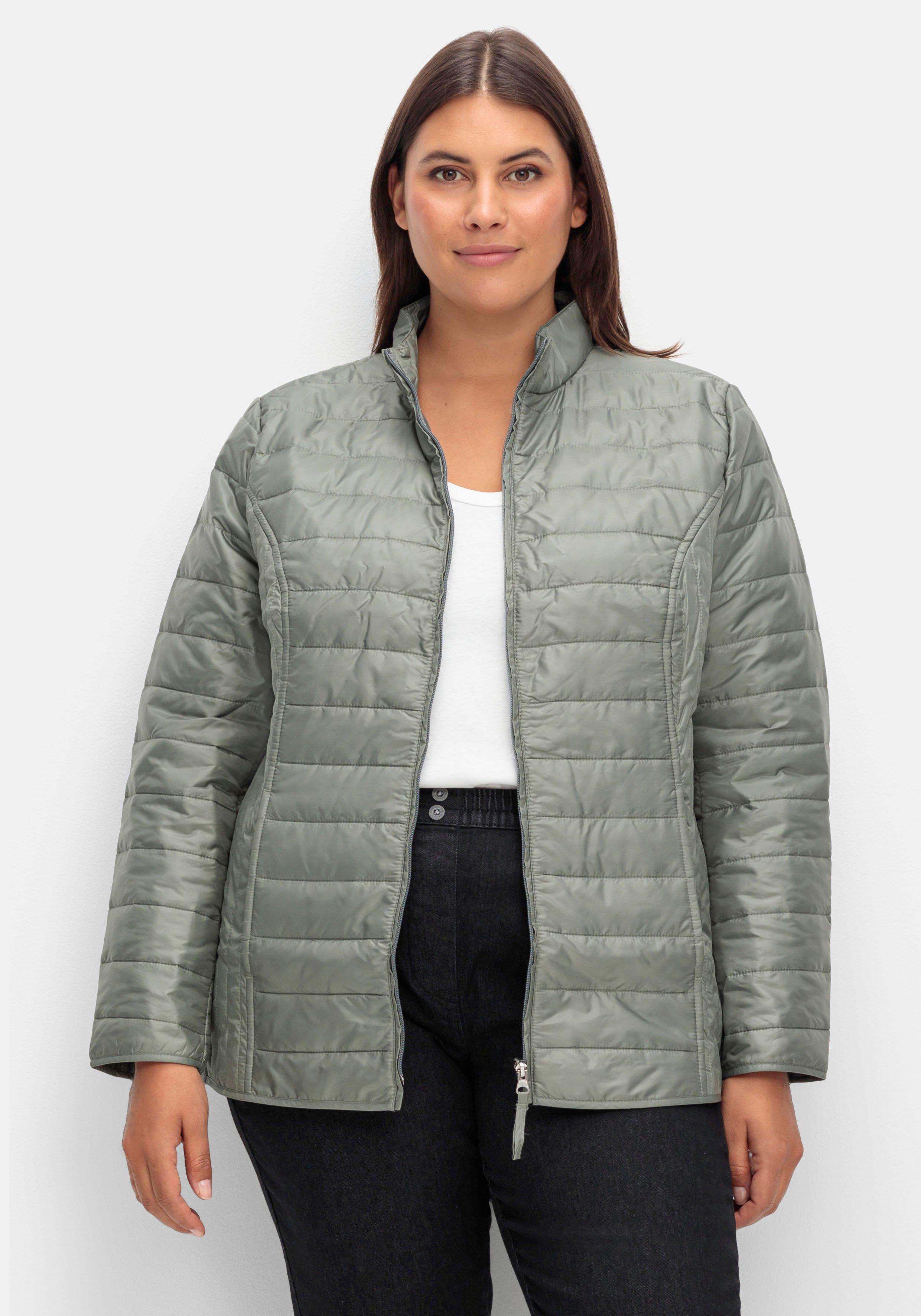 Leicht wattierte Steppjacke mit Stehkragen