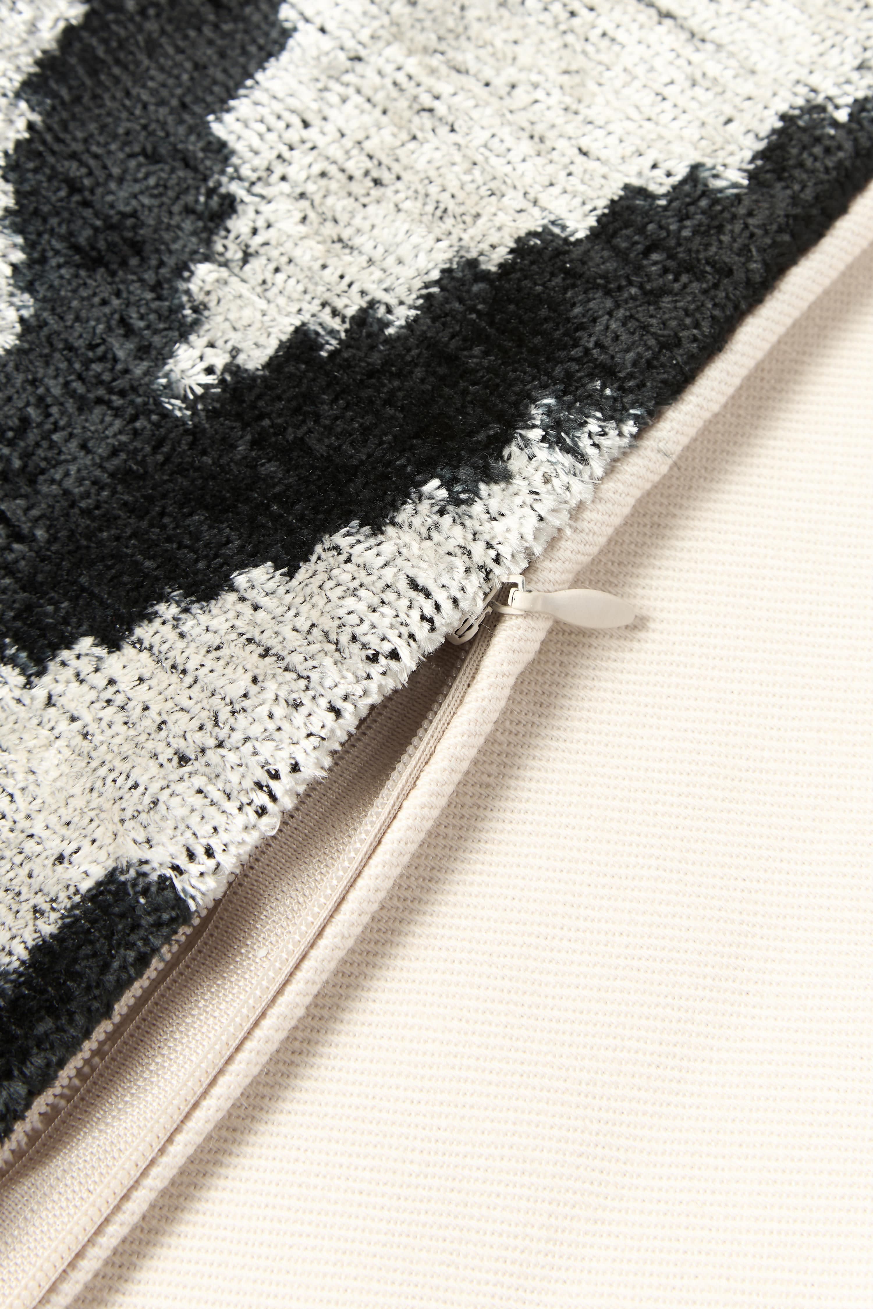 Zijden fluwelen kussenhoes Velvety met zigzag patroon