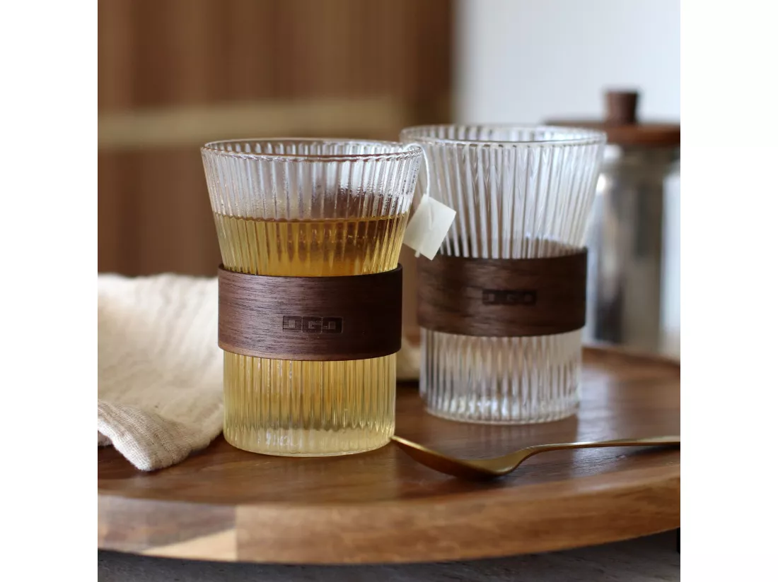 Ogo Living - Lot De 2 Tasses Karl 250ml En Verre Borosilicate Transparent