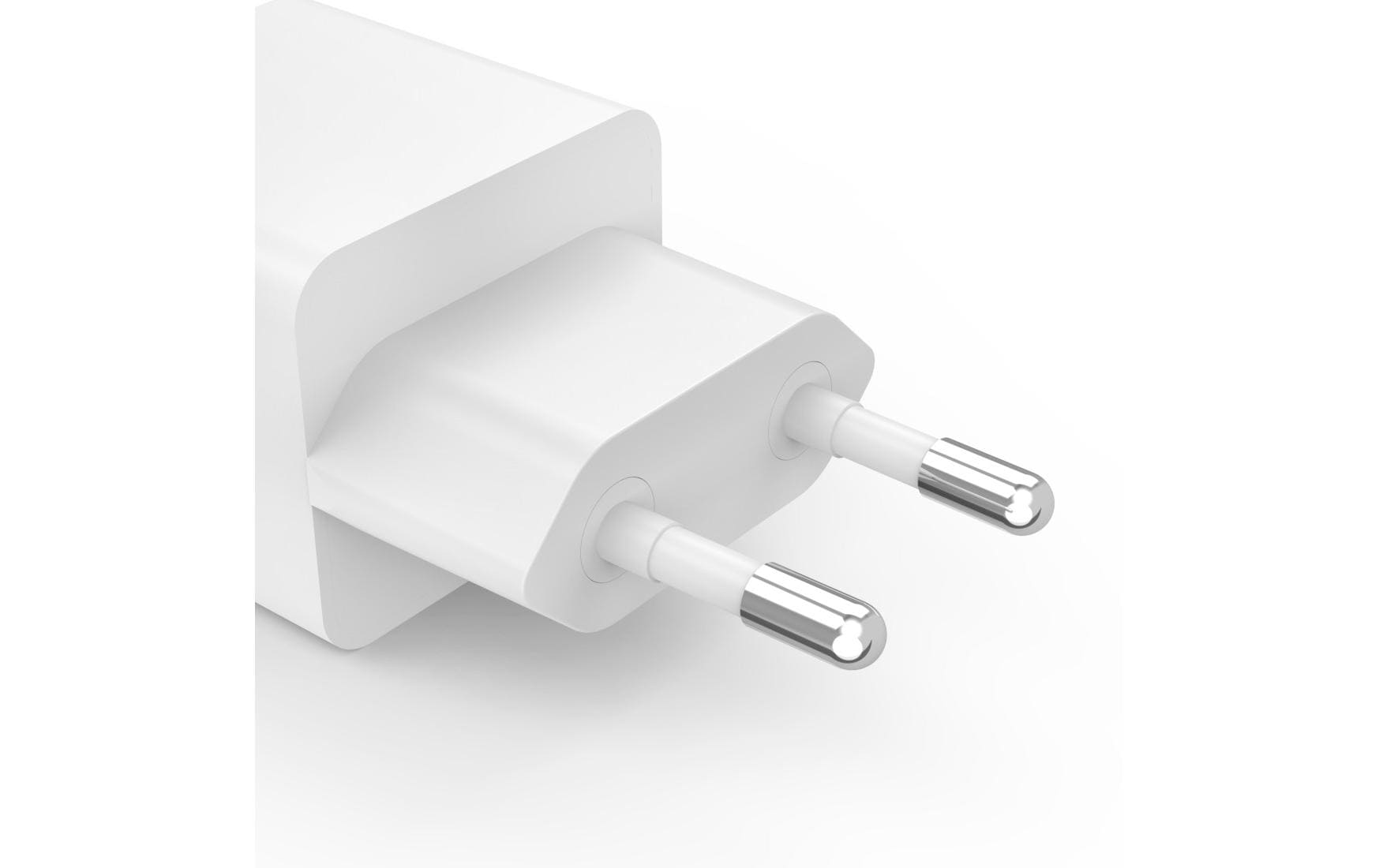 USB-Wandladegerät Gan charger USB-A USB-C 45 W WeissSchnellladegerät mit 1x USB-C und 1x USB-A