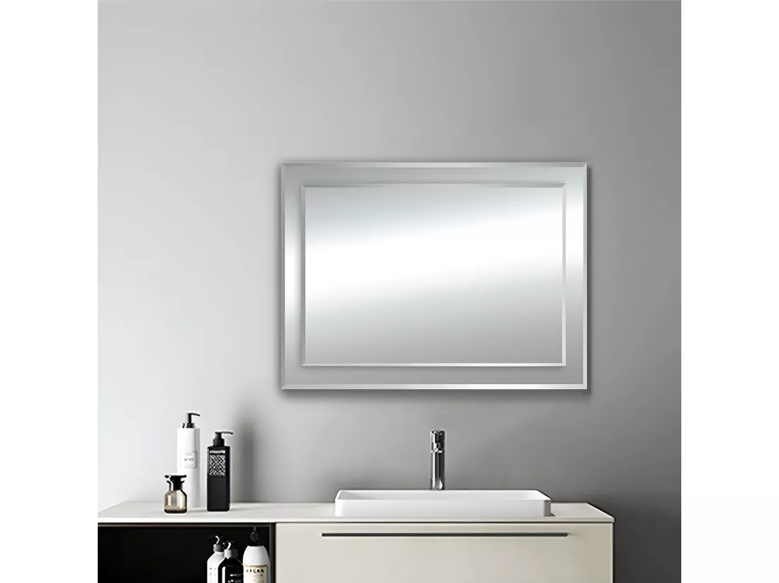 Miroir Artisanal de Salle de Bain Miroir Vertical ou Horizontal 65 * 90cm 5mm Aica