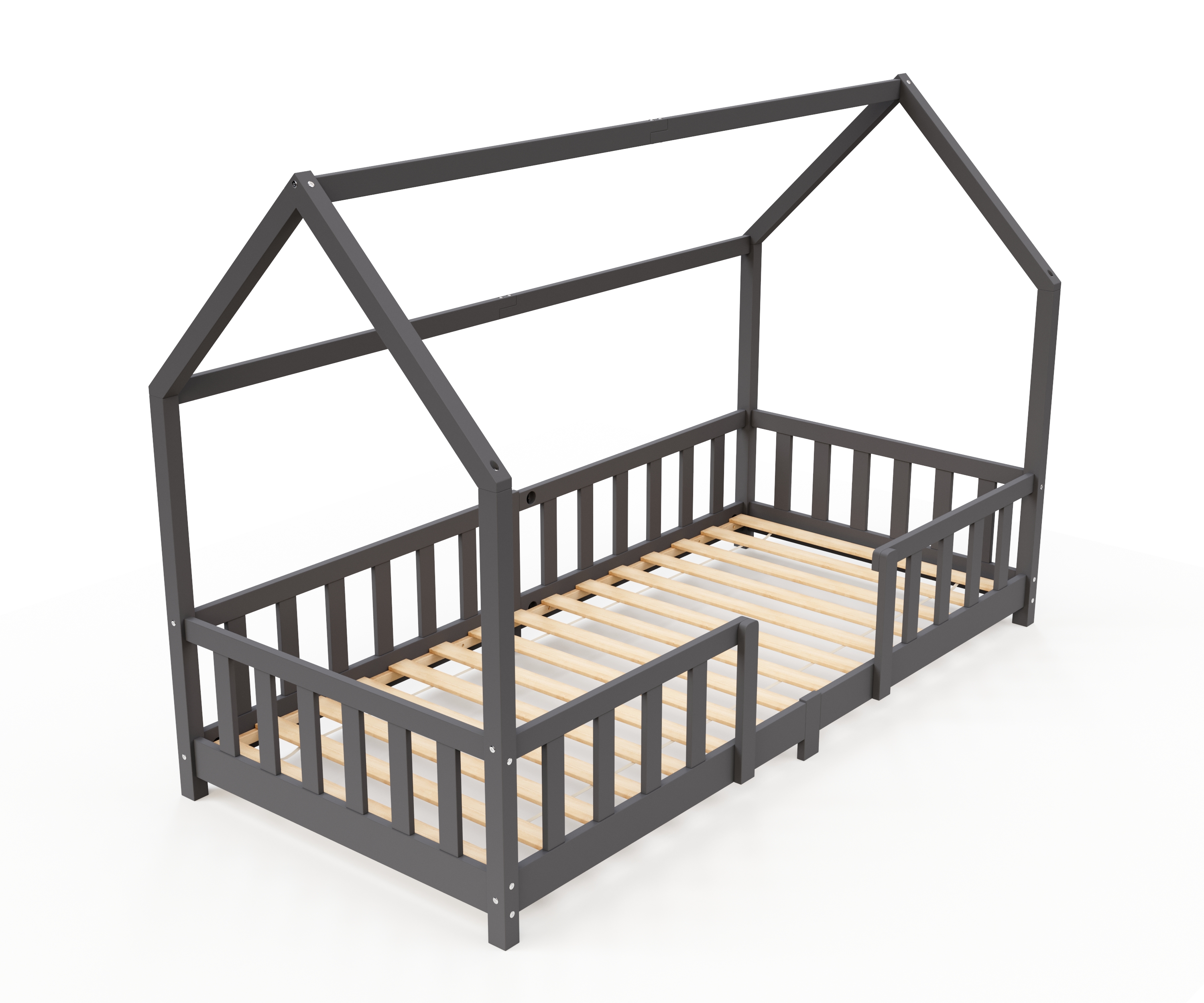 Kinderbett MAISON 90 x 200 cm anthrazit