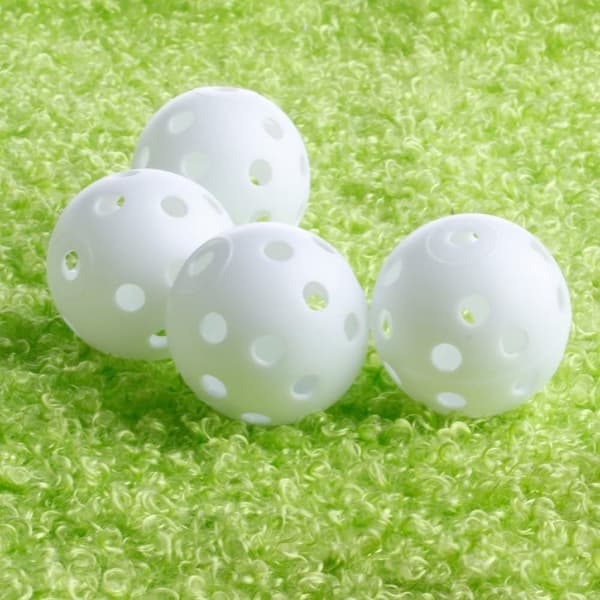 INF Treningsgolfballer med hull 10-pakning Hvit