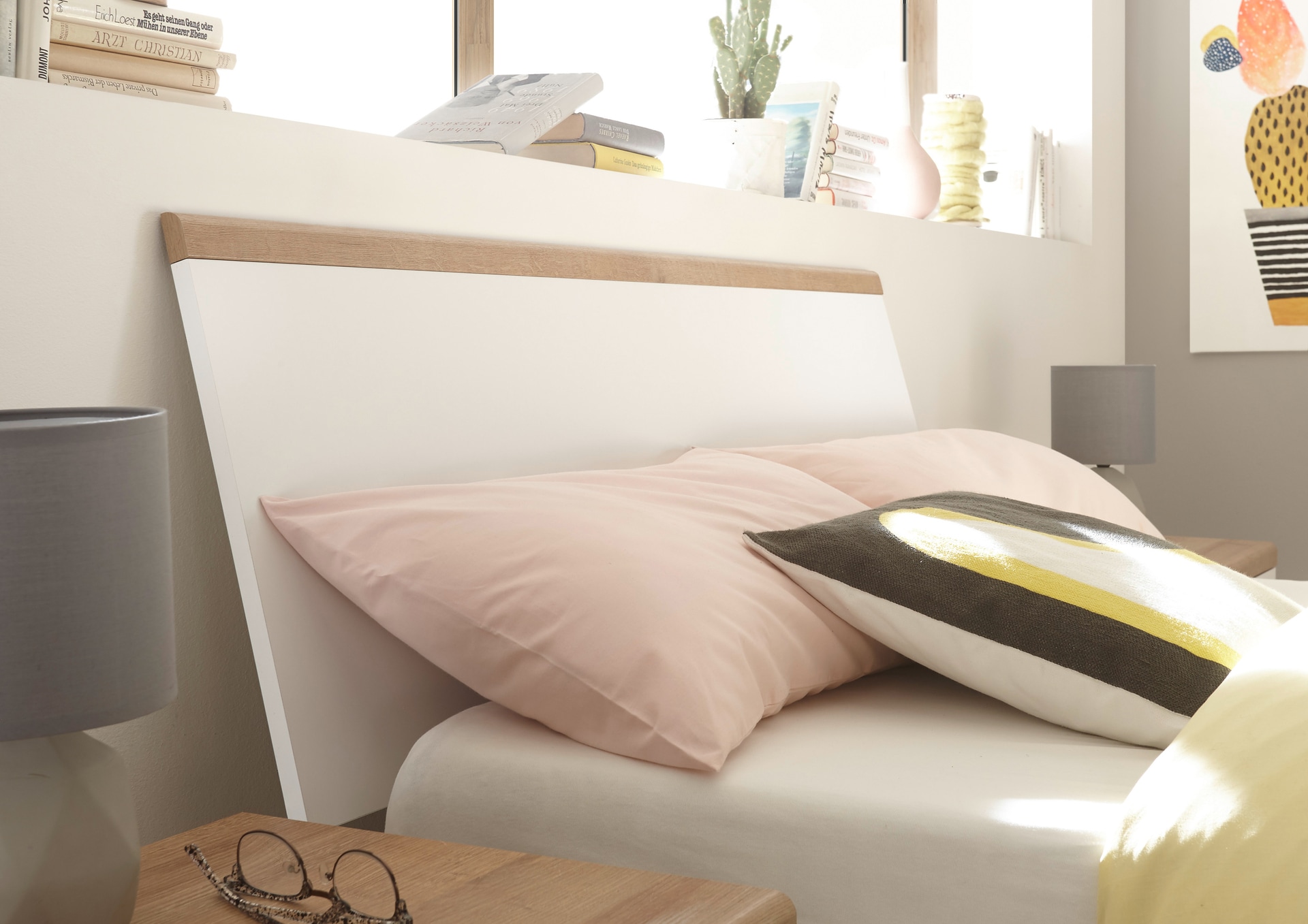 Bett LENA weiß/ braun